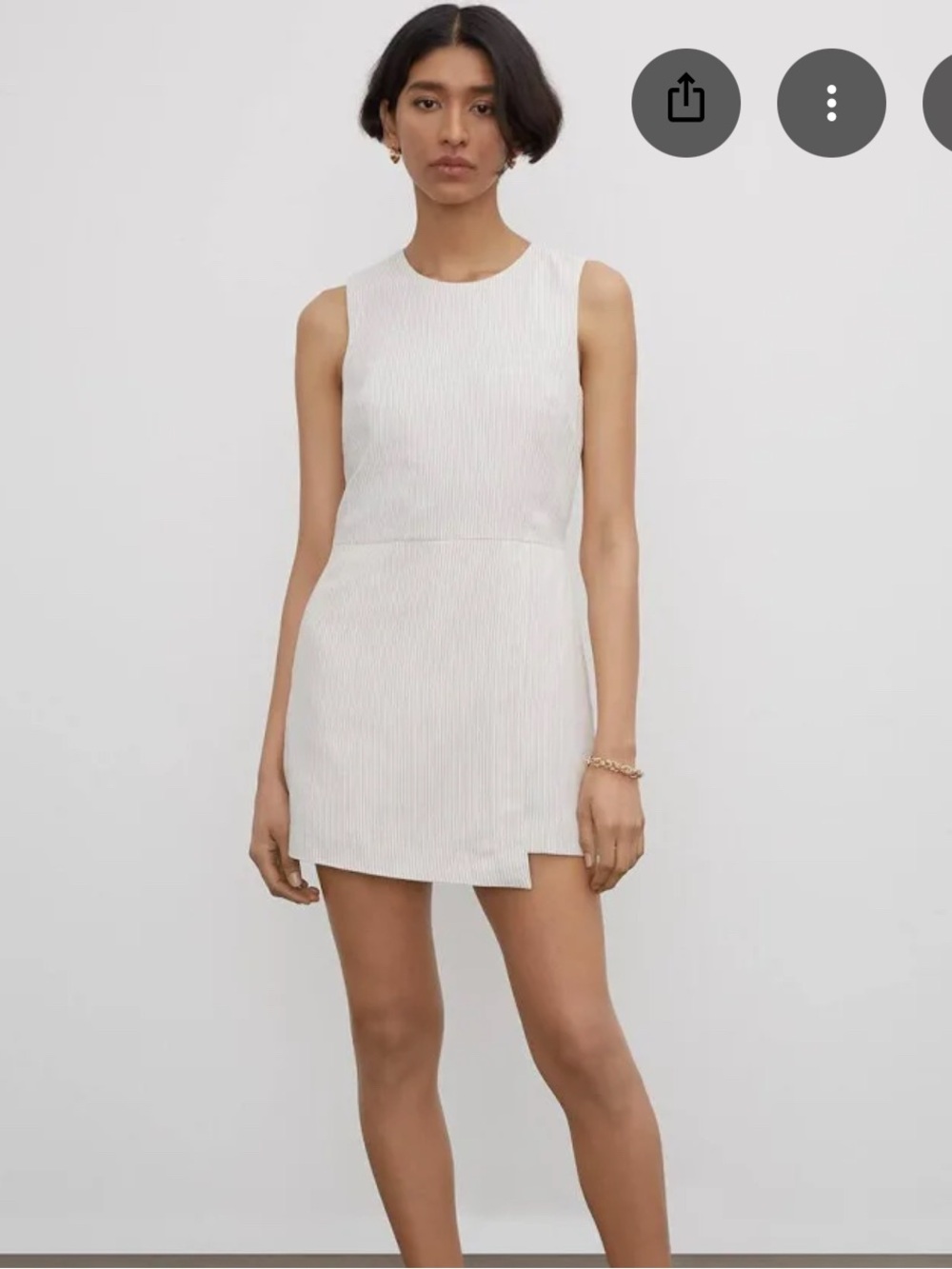 Club Monaco pinstripe wrap romper